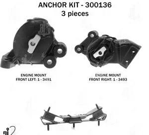 Juego de Soporte de Motor Anchor 300136