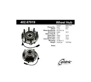Rodamiento y Maza de Rueda Centric 40267019