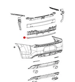 Moldura de Parachoques Mopar 5SW12TZZAD
