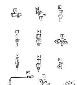 Sensor de Presión de Inyección de Combustible Mopar 68247772AA